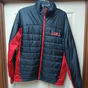 Ohio State University Puffer Jacket Men's Size Medium Red & Black OSU Varsity